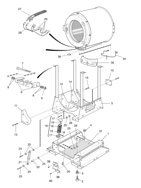 Base et tambour exterieur
